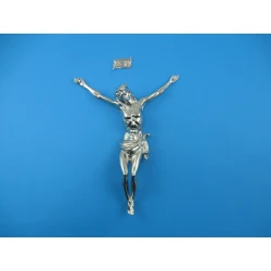 Korpus Pana Jezusa na krzyż metalowy + napis 23,5 cm NL